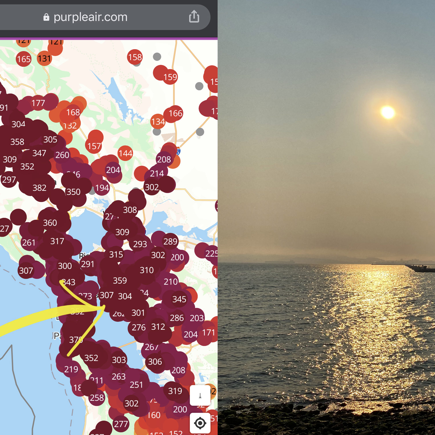 Bad air outside